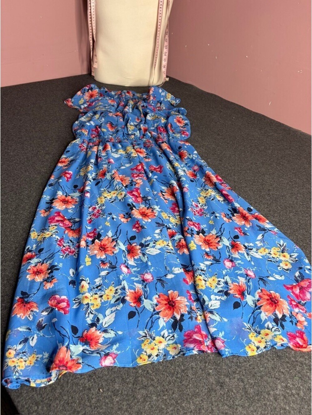 Sandra Darren vibrant blue maxi dress size 14W